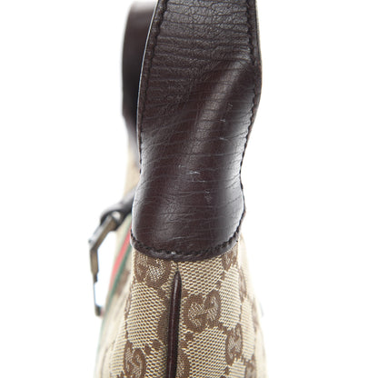 Gucci Monogram Web Small Jackie O Hobo Dark Brown 13 of 14