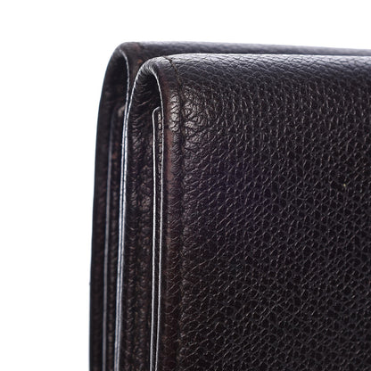 Chanel Grained Calfskin CC Button Compact Wallet Dark Brown 12 of 17