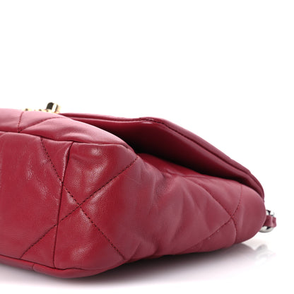 Chanel Goatskin Quilted Medium Chanel 19 Flap Red 11 of 12