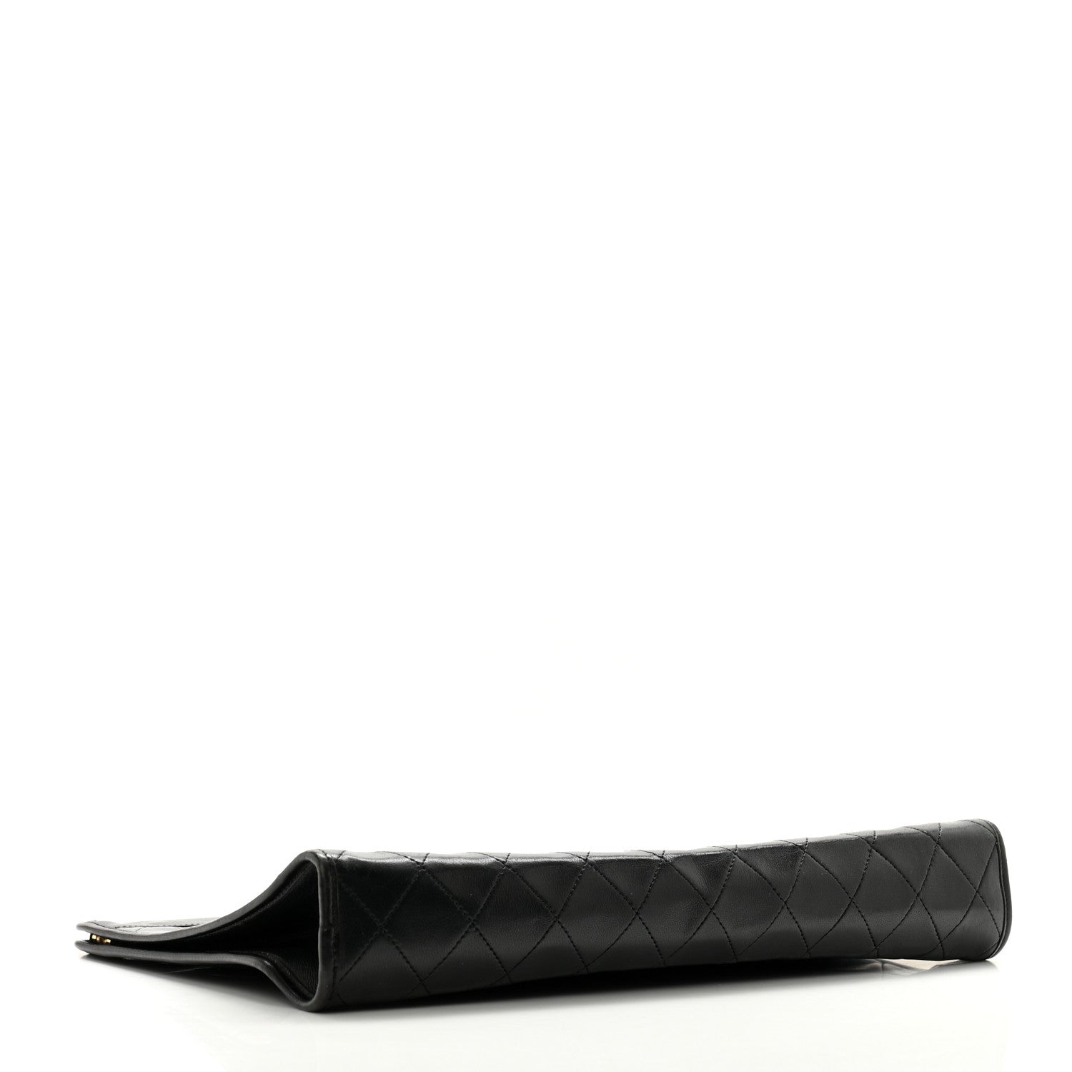 Chanel Lambskin Quilted CC Large Clutch Black 4 of 13