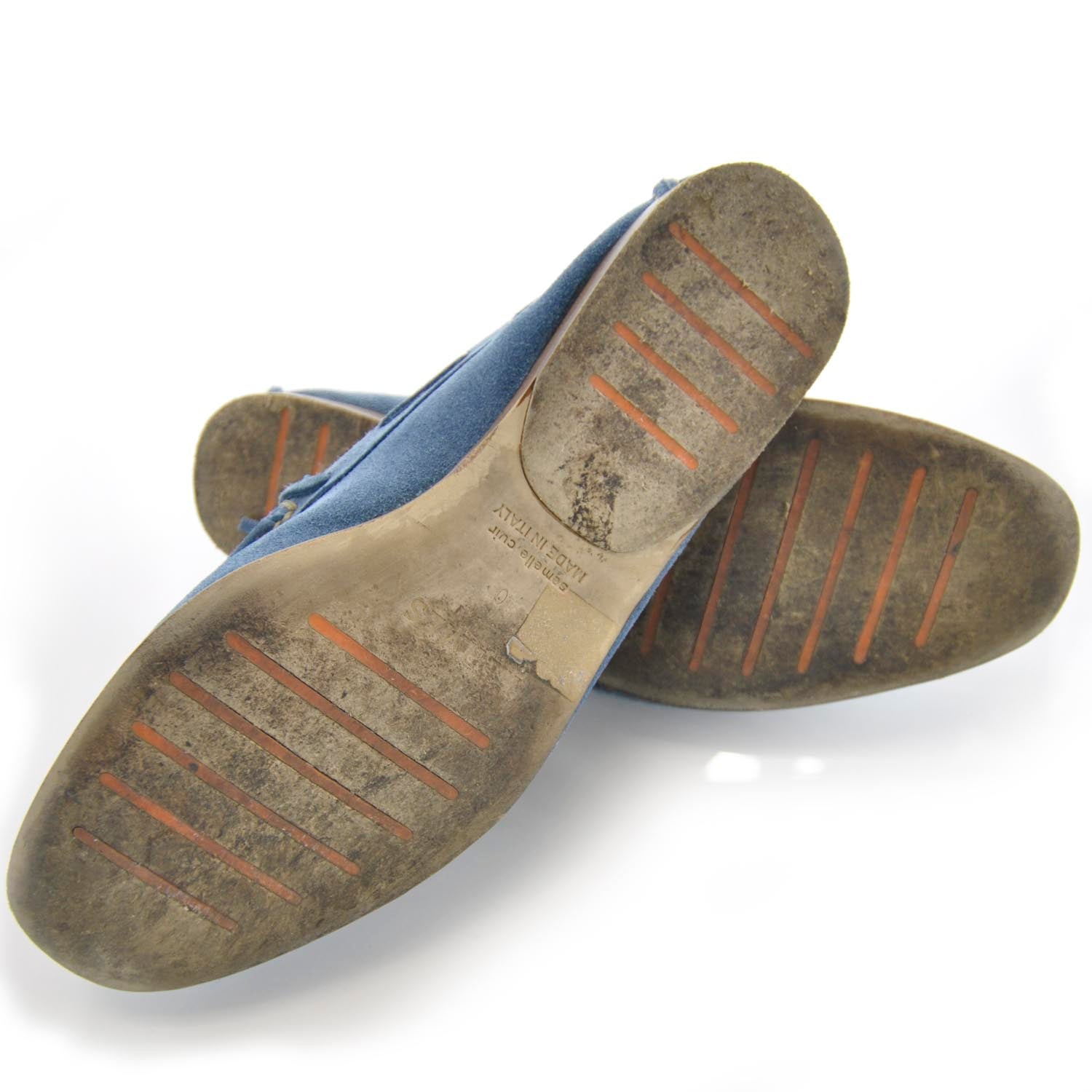 Hermes Suede Amico Loafers 40 Bleu Thalassa 4 of 6