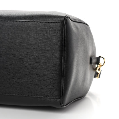 Versace Saffiano Calfskin Palazzo Duffle Bag Black 9 of 10