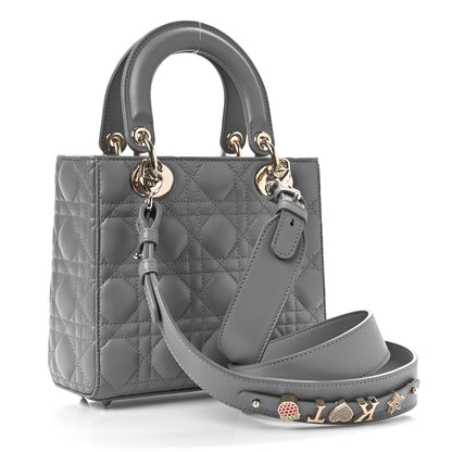 Christian Dior Lambskin Cannage Small My ABC Dior Lady Dior Grey 3 of 8