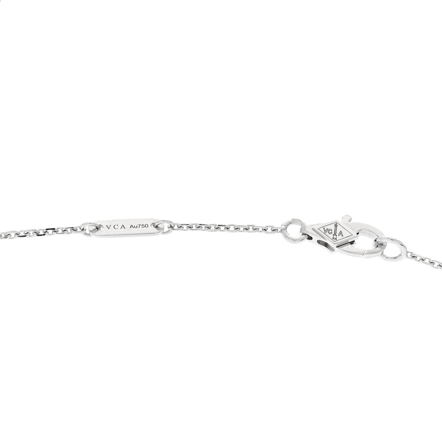 18K White Gold Diamond Mini Frivole Pendant Necklace