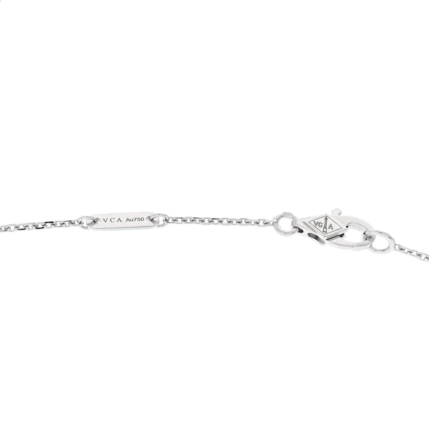 Van Cleef & Arpels 18K White Gold Diamond Mini Frivole Pendant Necklace 5 of 6
