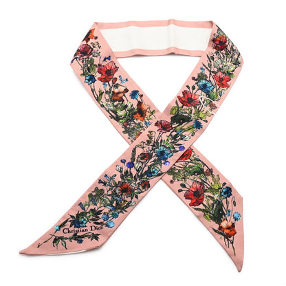Christian Dior Silk Twill D-Millefiori Mitzah Scarf Pink Multicolor 1 of 3