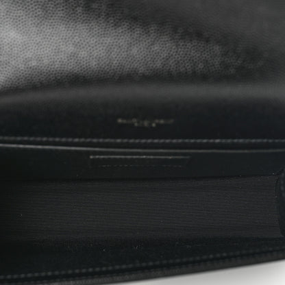 Saint Laurent Grain De Poudre Small Monogram Kate Satchel Black 4 of 8