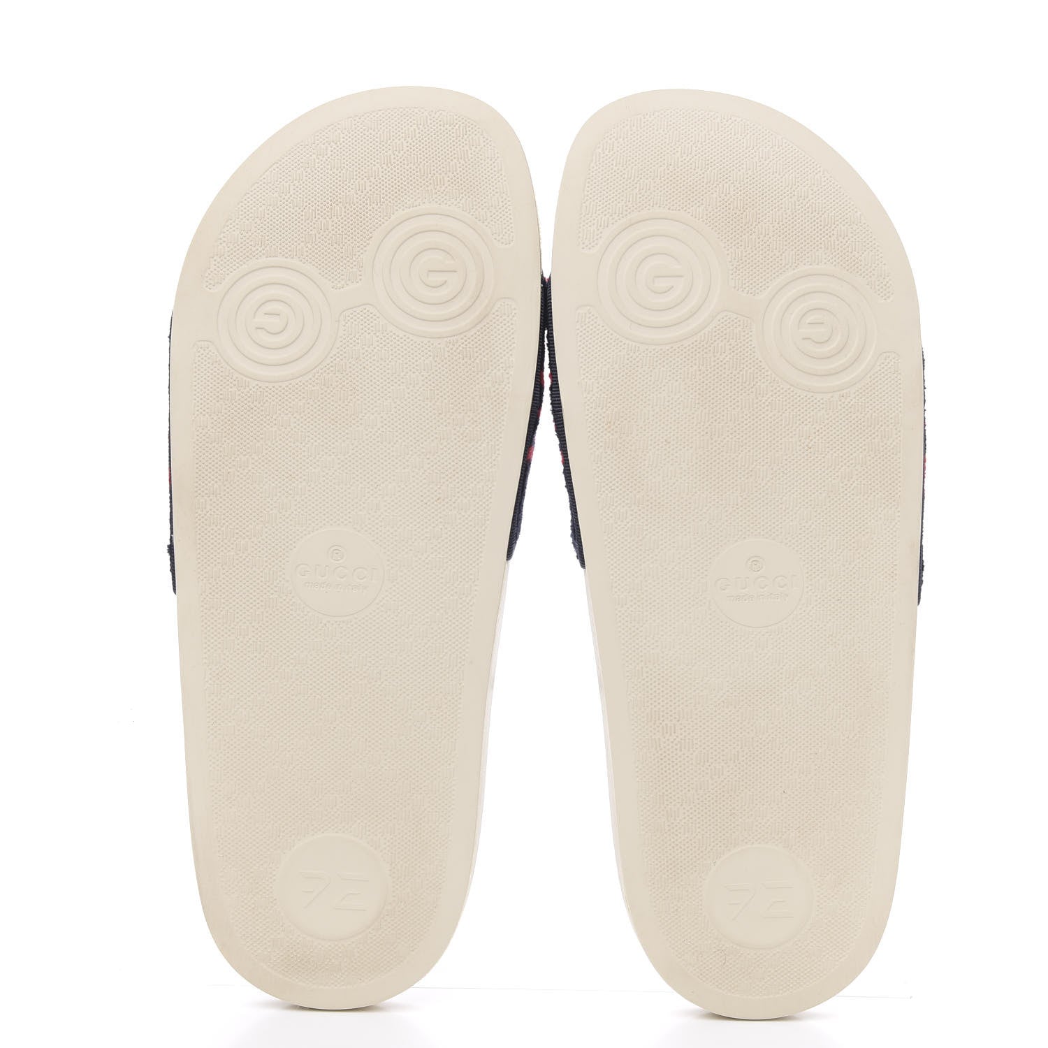 Gucci Terry Cloth GG Monogram Slide Sandals 38 Blue Red 6 of 7