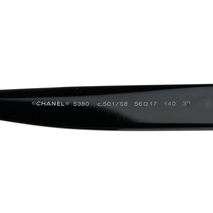 Chanel Acetate Polarized Square CC Sunglasses 5380 Black 5 of 8