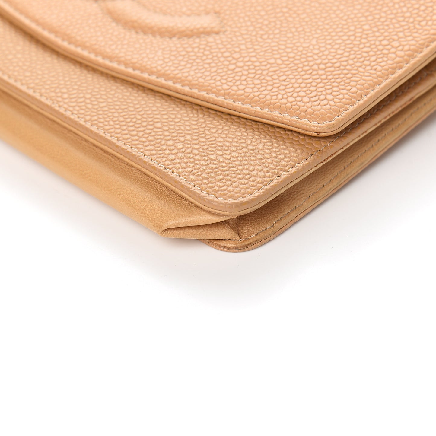 Caviar Timeless CC Wallet on Chain WOC Beige