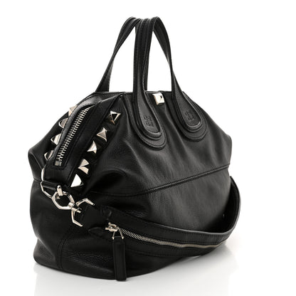 Givenchy Waxy Grained Calfskin Studded Medium Nightingale Black 3 of 12