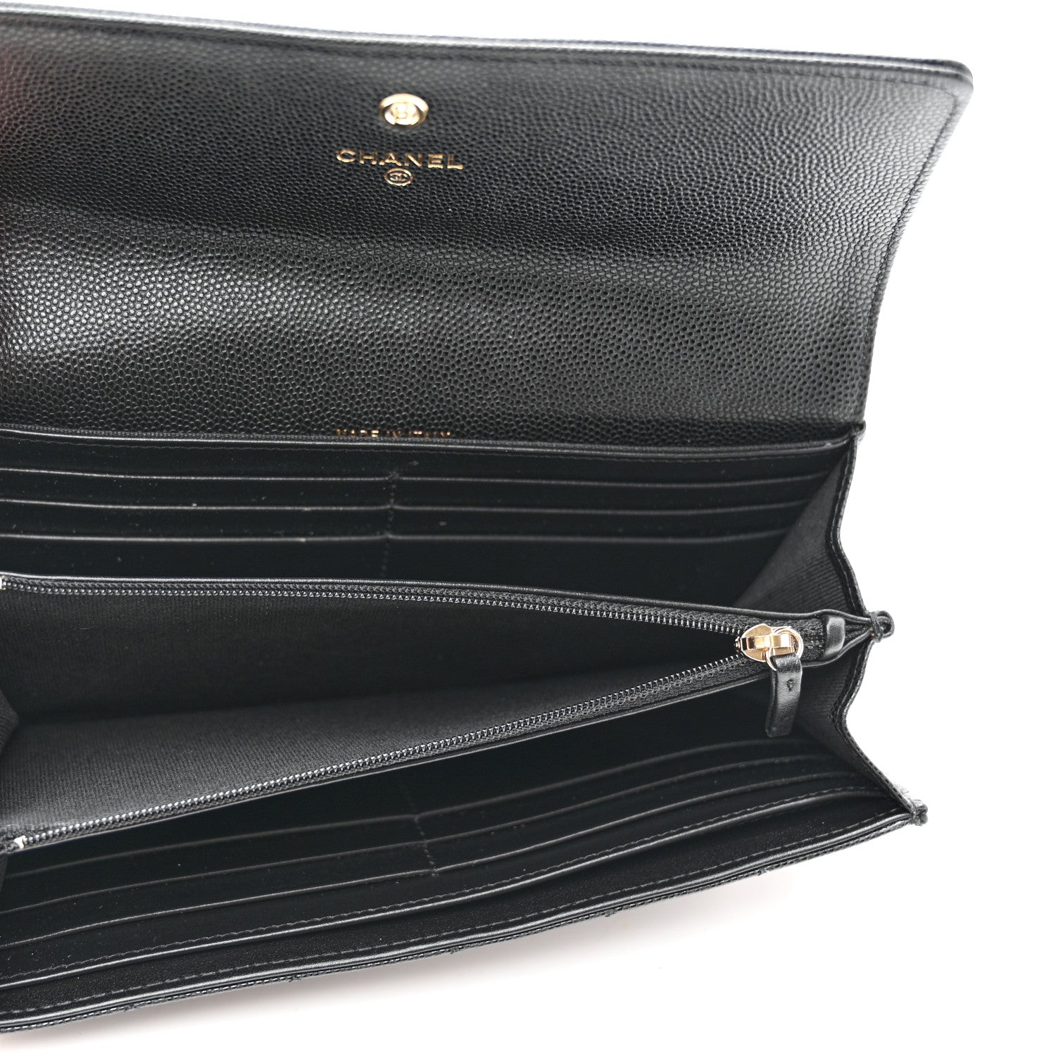 Chanel Caviar Quilted Large Boy Gusset Flap Wallet Black 5 of 12