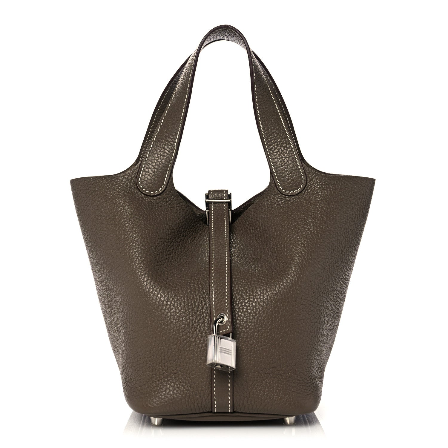 Hermes Taurillon Clemence Picotin Lock 18 PM Etoupe 1 of 10