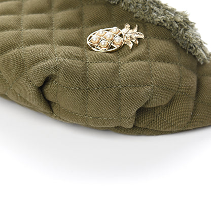 Chanel Canvas Lambskin Quilted Coco Cuba Charms Waist Bag Khaki 9 of 10