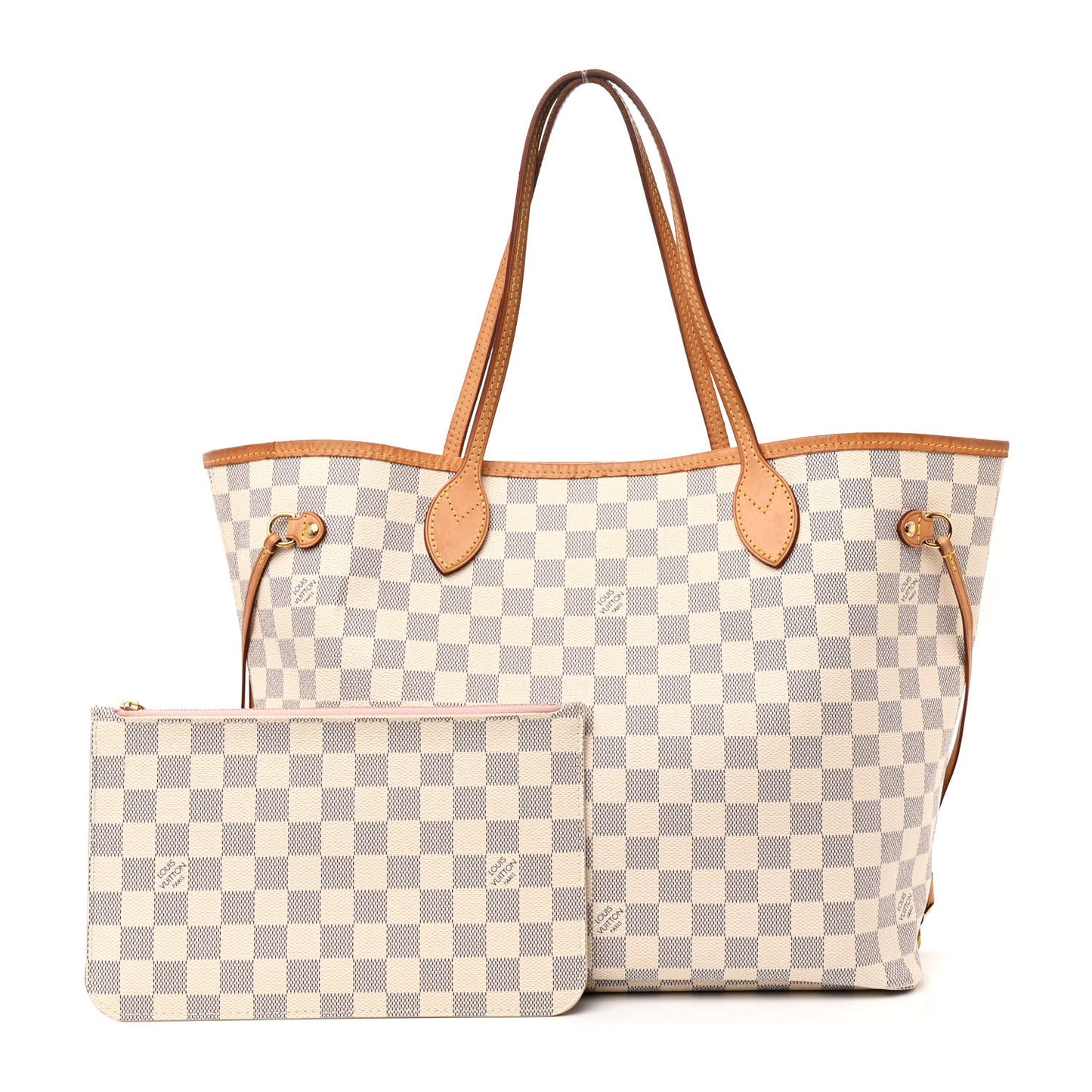 Damier Azur Neo Neverfull MM Rose Ballerine