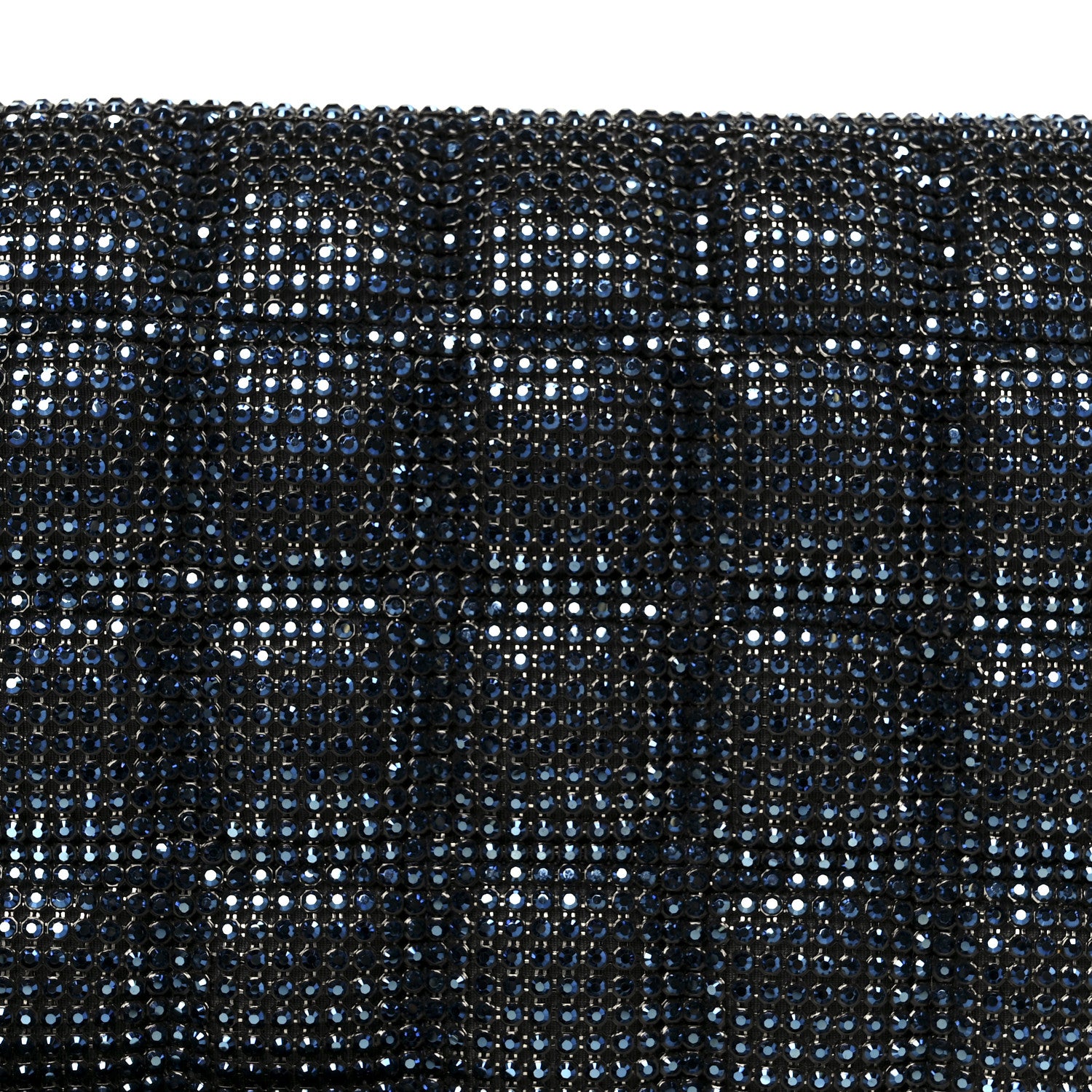 Chanel Suede Crystal Quilted Evening Clutch Black Blue 8 of 11