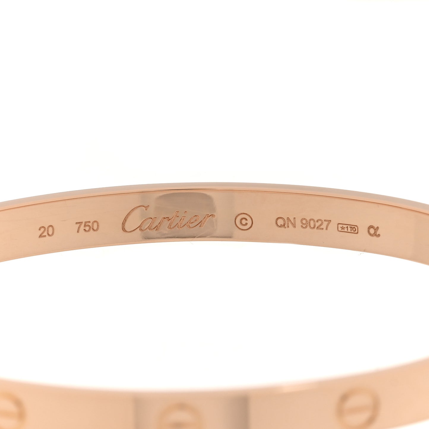 18K Pink Gold LOVE Bracelet 20