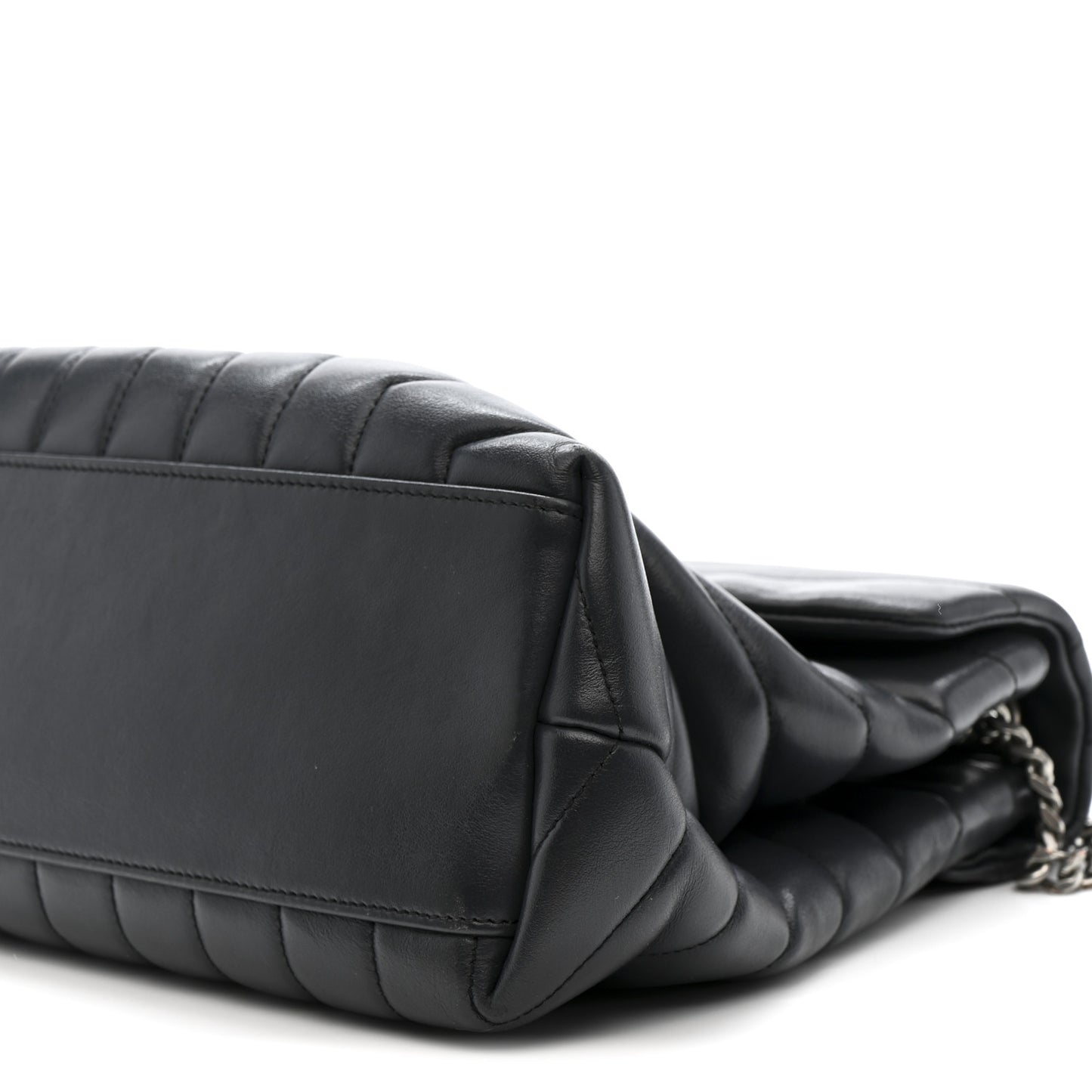 Calfskin Y Quilted Monogram Medium Loulou Chain Satchel Storm