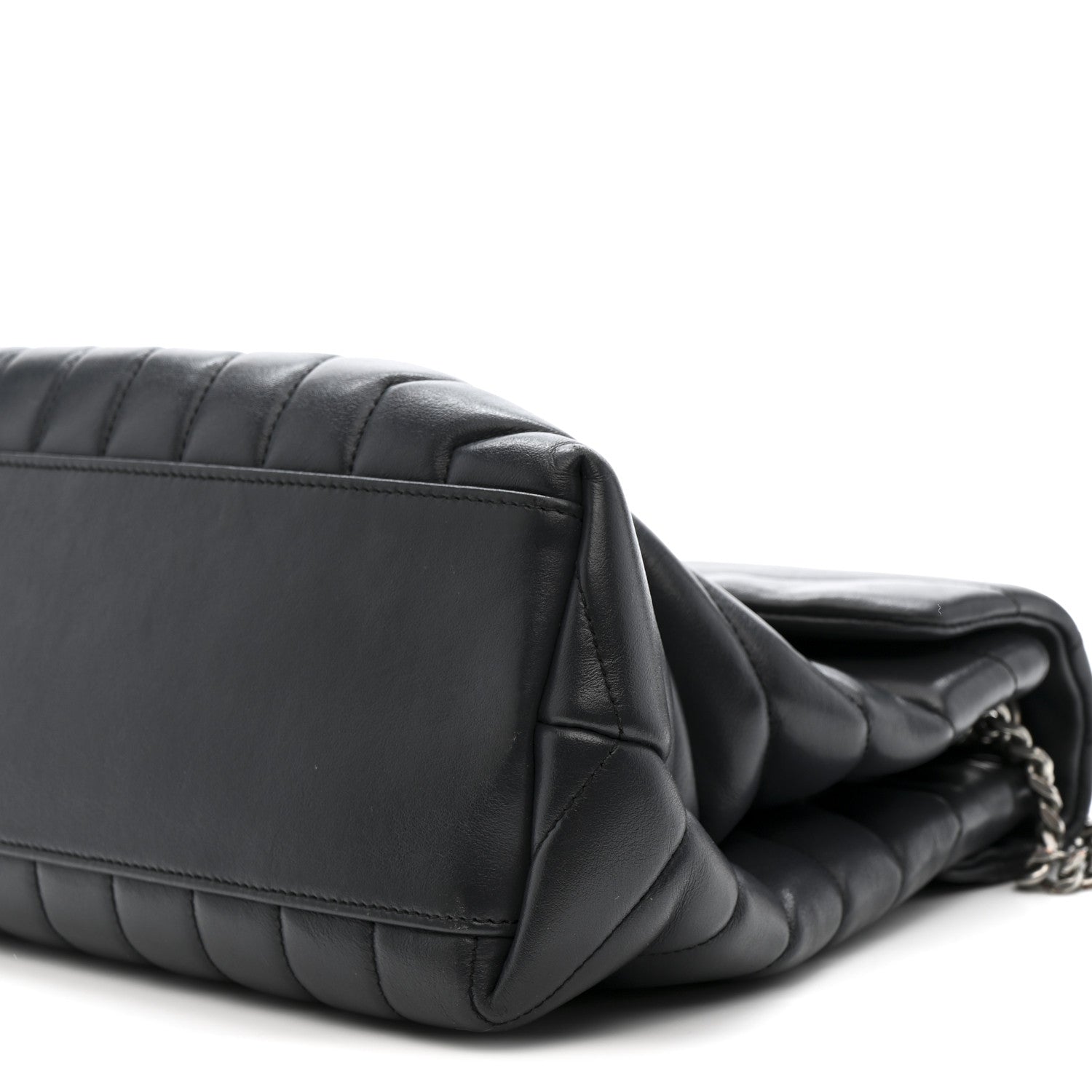 Saint Laurent Calfskin Y Quilted Monogram Medium Loulou Chain Satchel Storm 11 of 16