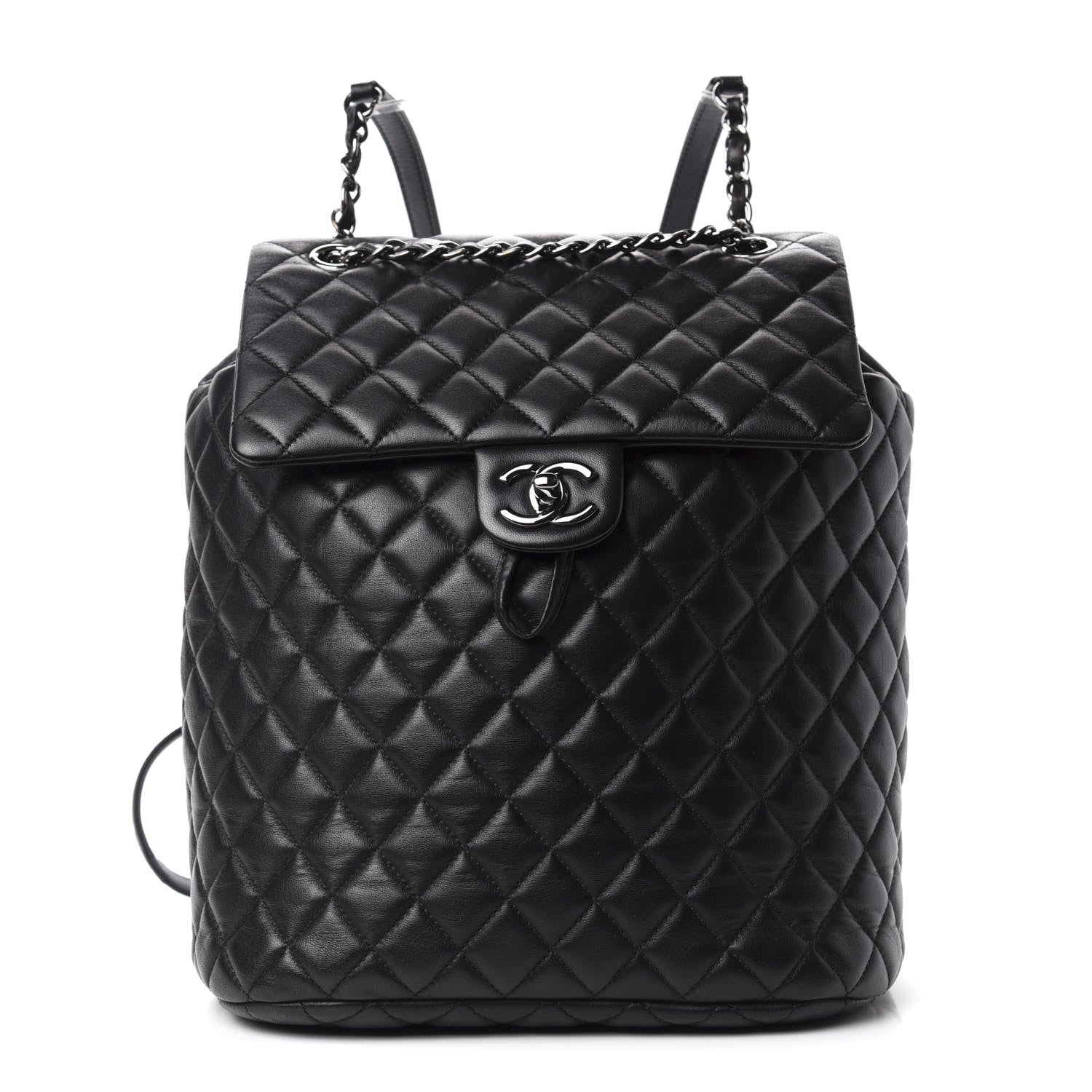 Chanel Lambskin Quilted Large Urban Spirit Backpack Black 1 of 9