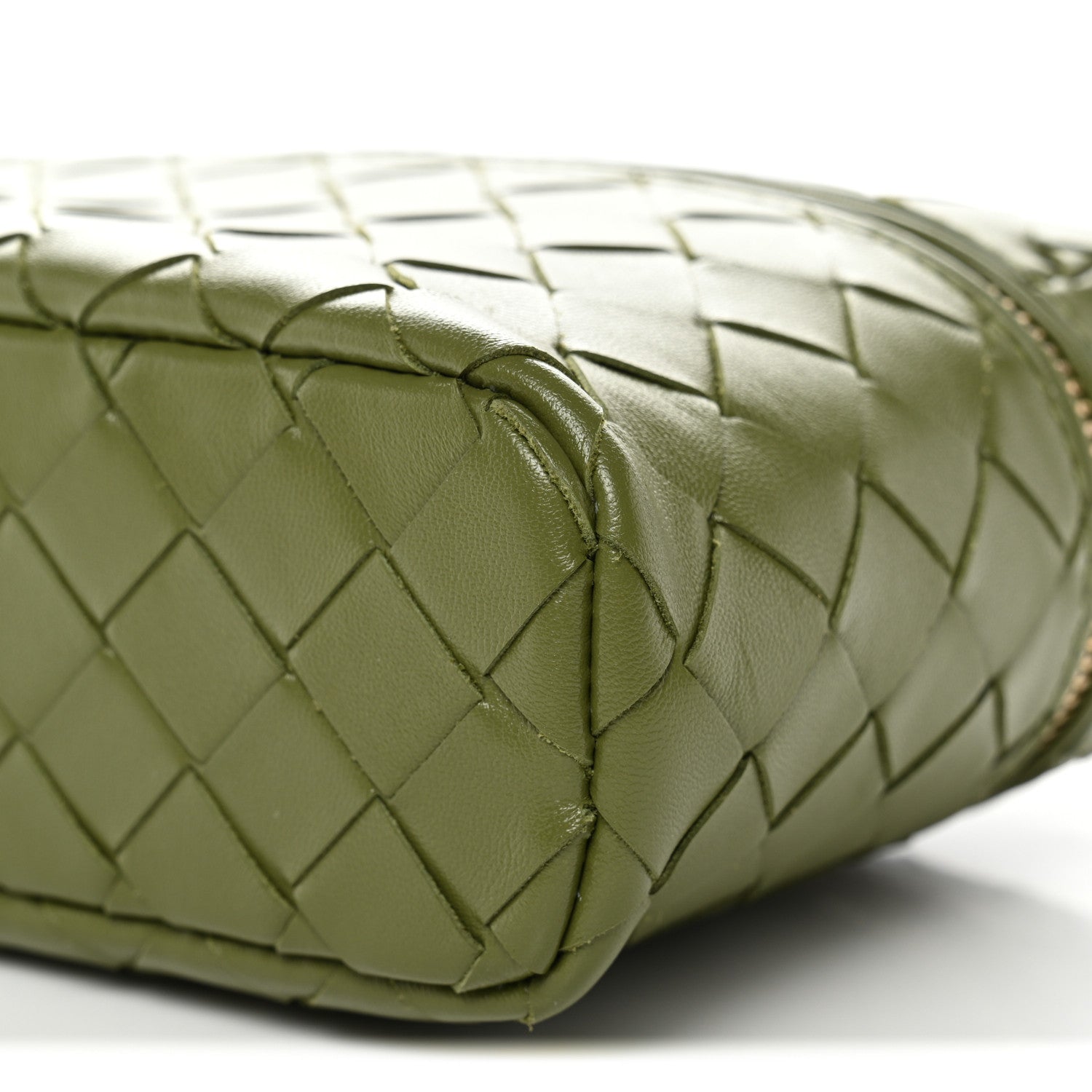 Bottega Veneta Calfskin Intrecciato Bang Bang Vanity Case Matcha 9 of 9