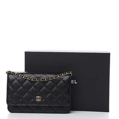 Chanel Caviar Quilted Wallet On Chain WOC Black 10 of 10