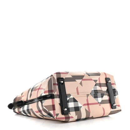 Burberry Patent Trim Patchwork Check Large Bucket Bag 5 of 15