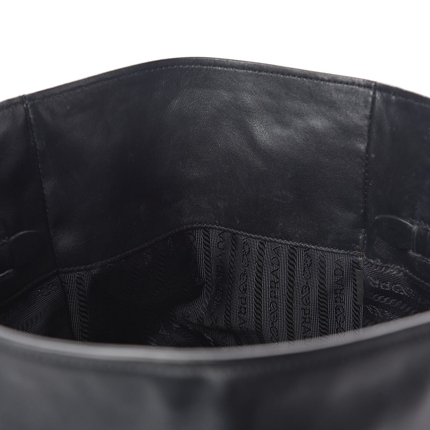 Prada Soft Calfskin Shopping Tote Black 11 of 14