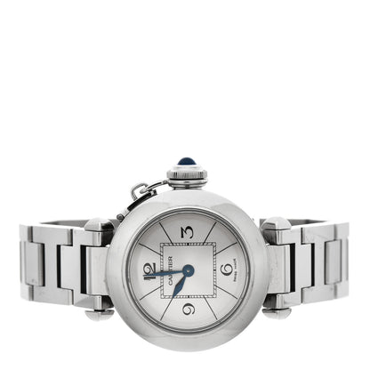 Cartier Stainless Steel 27mm Miss Pasha Quartz Watch Silver 2 of 6