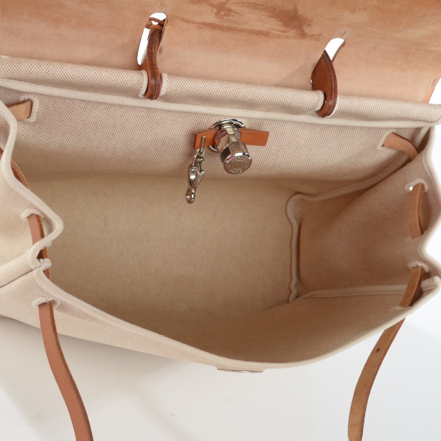 Toile Vache Calfskin Herbag 36 MM Backpack Natural