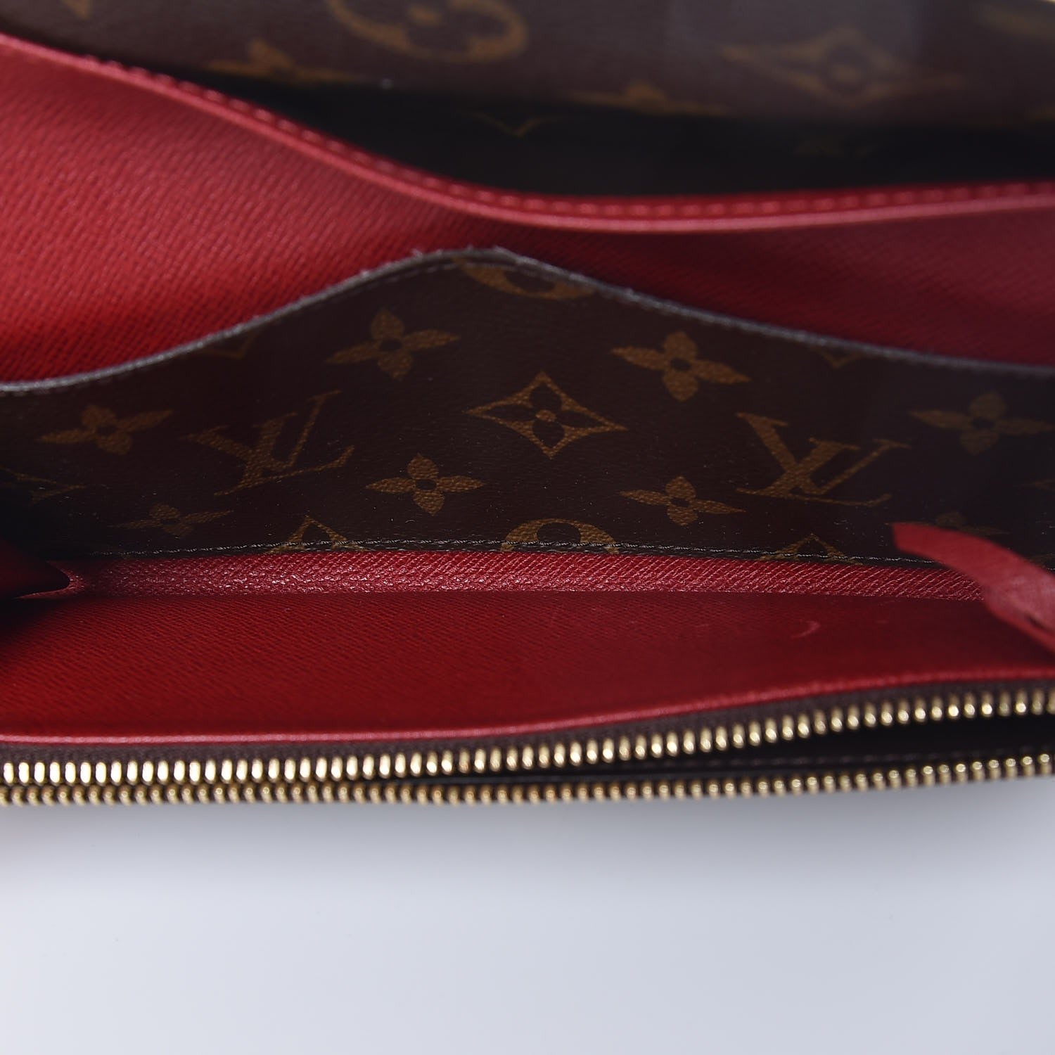 Louis Vuitton Monogram Emilie Wallet Red 5 of 10
