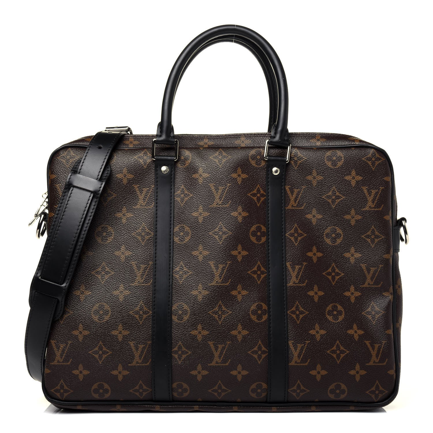 Louis Vuitton Monogram Macassar Porte-Documents Voyage PM 1 of 16