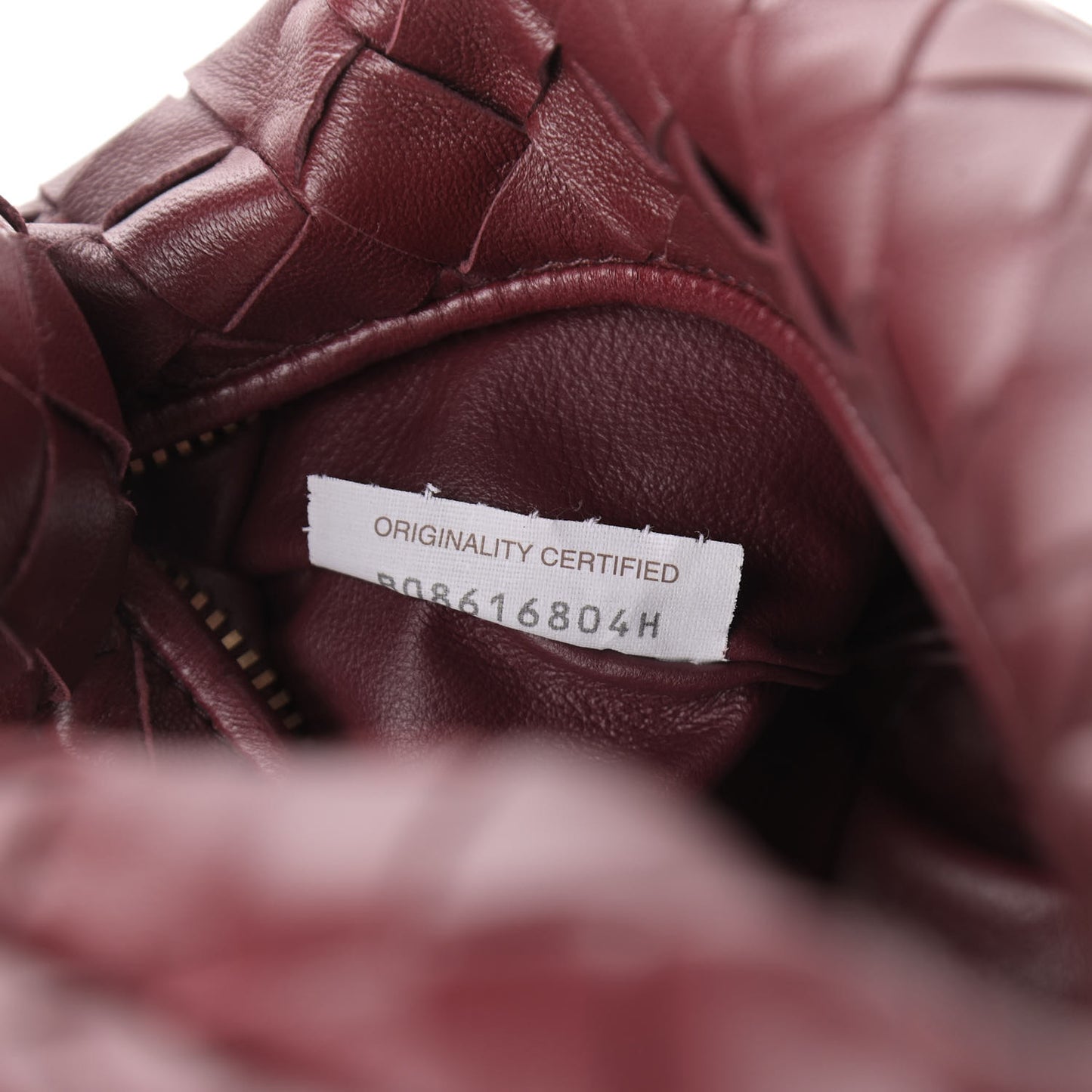 Nappa Intrecciato Mini Jodie Burgundy