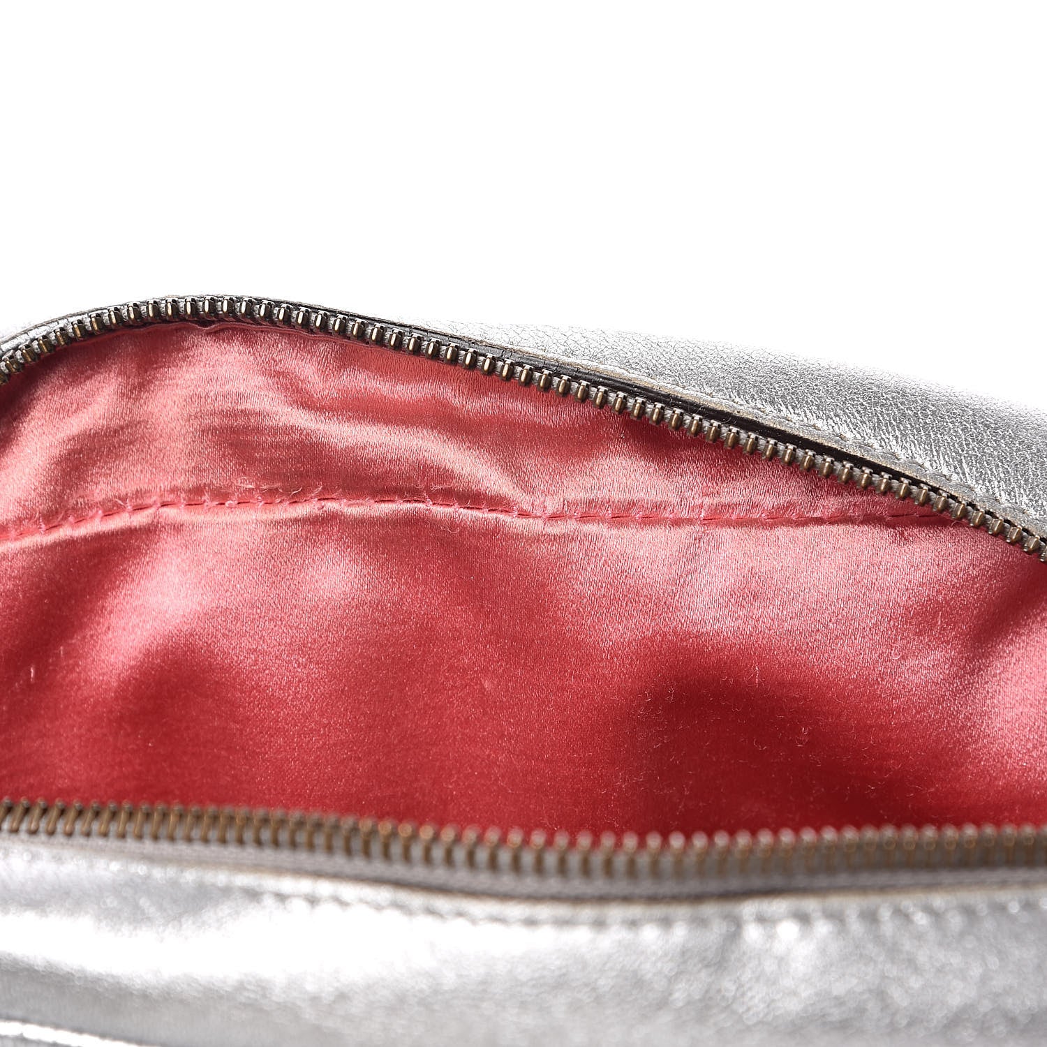 Gucci Metallic Calfskin Matelasse Studded Small Pearly GG Marmont Chain Shoulder Bag Silver 16 of 18