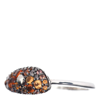 John Hardy Sterling Silver Garnet Citrine Sapphire Pyrite Marcasite Classic Chain Lava Ring 54 6.75 3 of 5