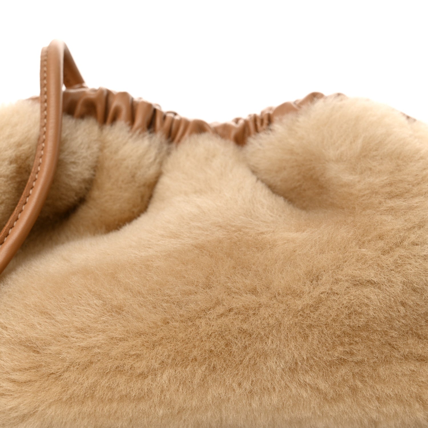 Mansur Gavriel Shearling Mini Cloud Clutch Natural 7 of 10