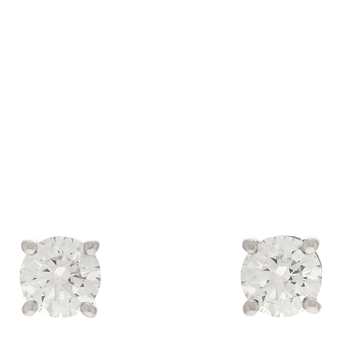 Platinum Diamond .78ctw Solitaire Earrings