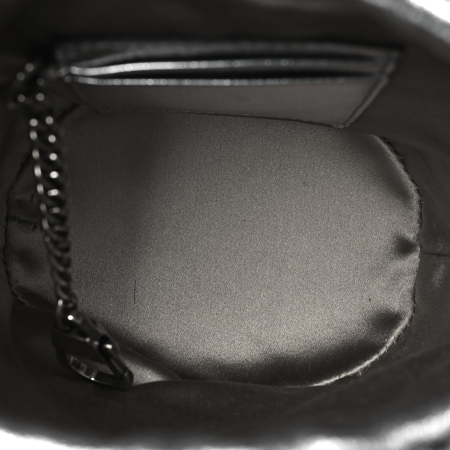 Sequin Mini GG Marmont 2.0 Bucket Bag Silver