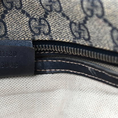Gucci GG Supreme Monogram Large Zippered Shopping Tote Navy 7 of 12