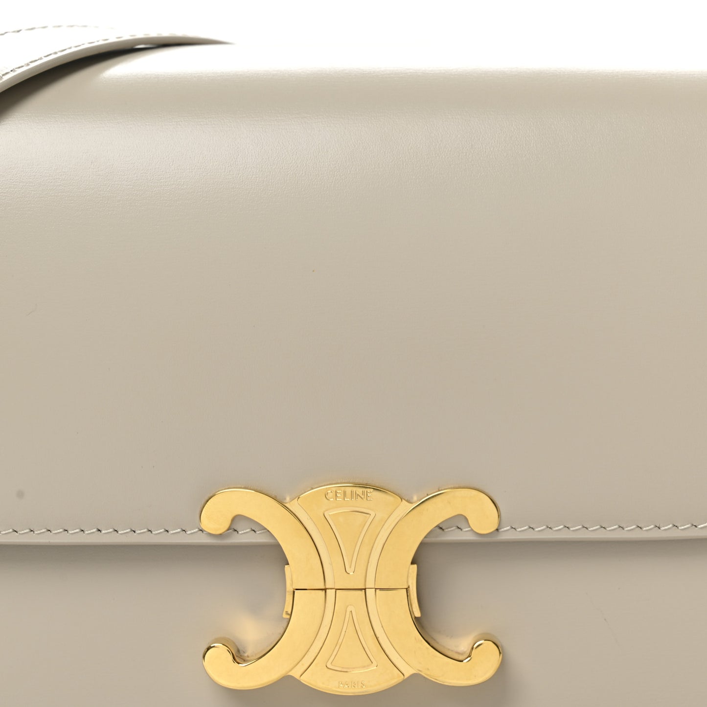 Shiny Calfskin Medium Triomphe Nude