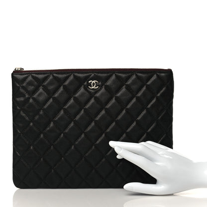 Chanel Caviar Quilted Medium Cosmetic Case Black 2 of 9