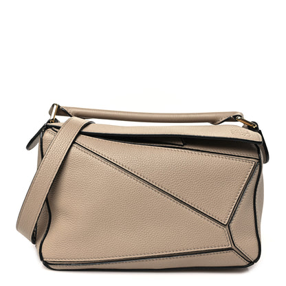 Loewe Grained Calfskin Small Puzzle Bag Sand 1 of 9