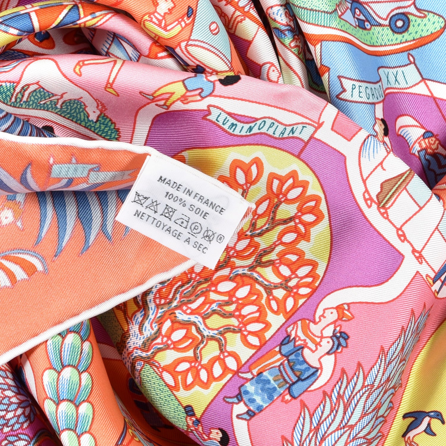 Hermes Silk Exposition Universelle Scarf 90 Rose Mauve Multicolore 3 of 3