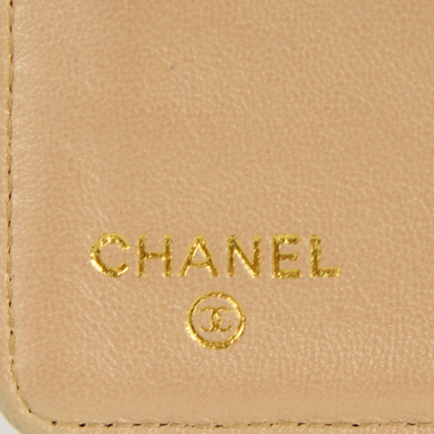 Lambskin Camellia Embossed Yen Wallet Black