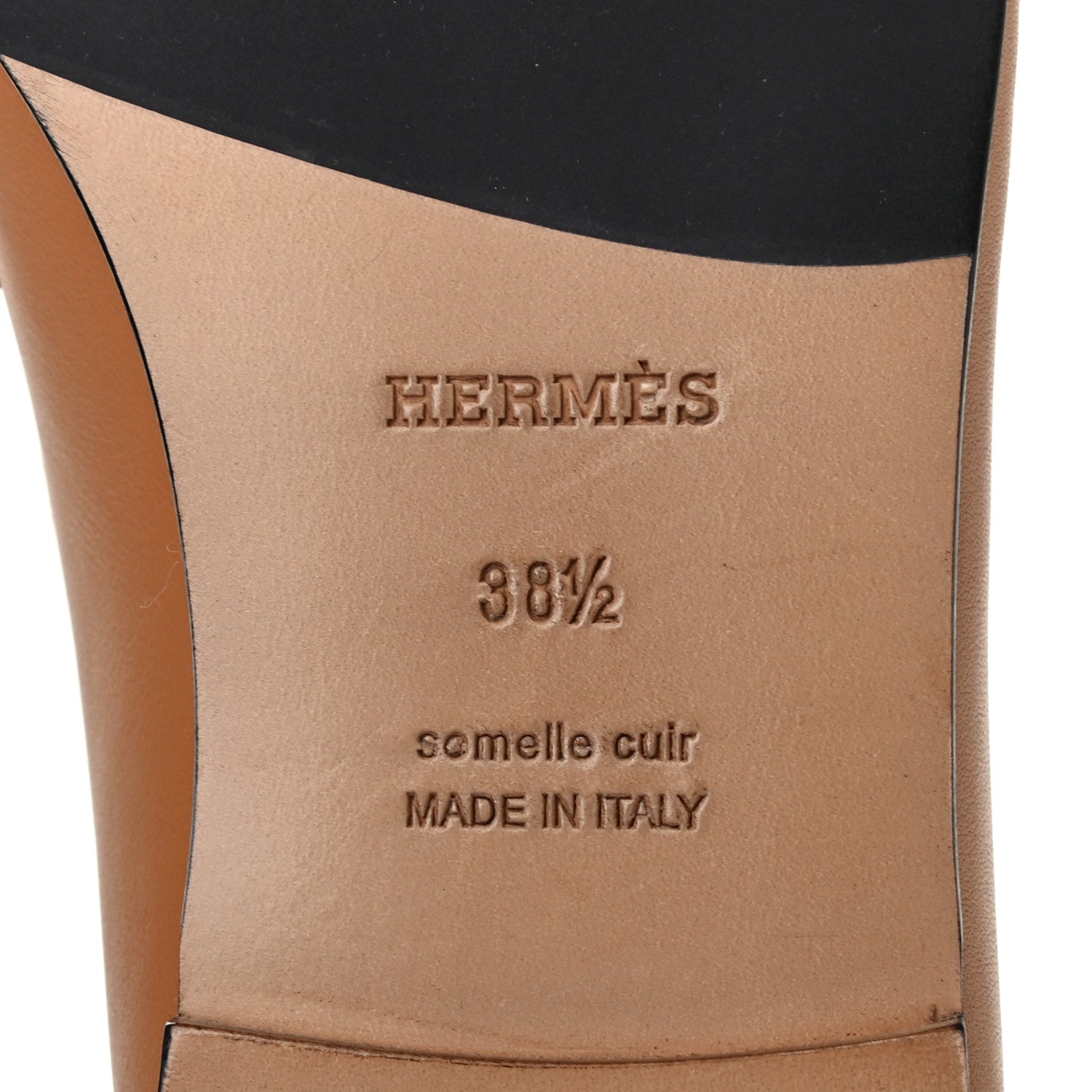 Hermes Calfskin Colette Loafer 38.5 Beige Dore 6 of 8