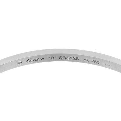 Cartier 18K White Gold Small LOVE Bracelet 18 6 of 9