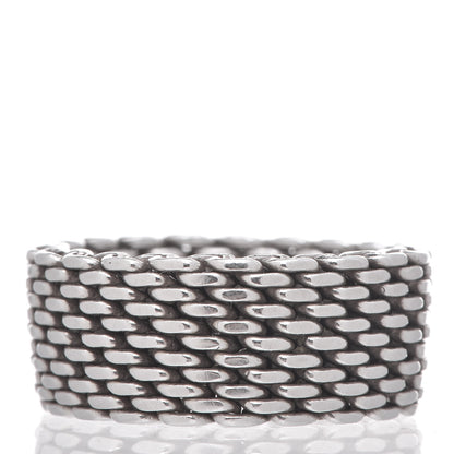 Tiffany Sterling Silver Somerset Mesh Ring 60 9 3 of 4