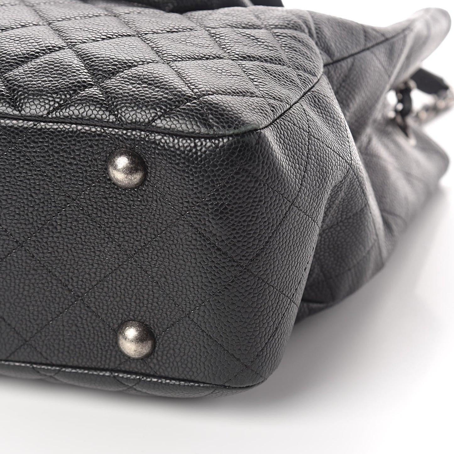 Caviar Quilted Flap Tote Black