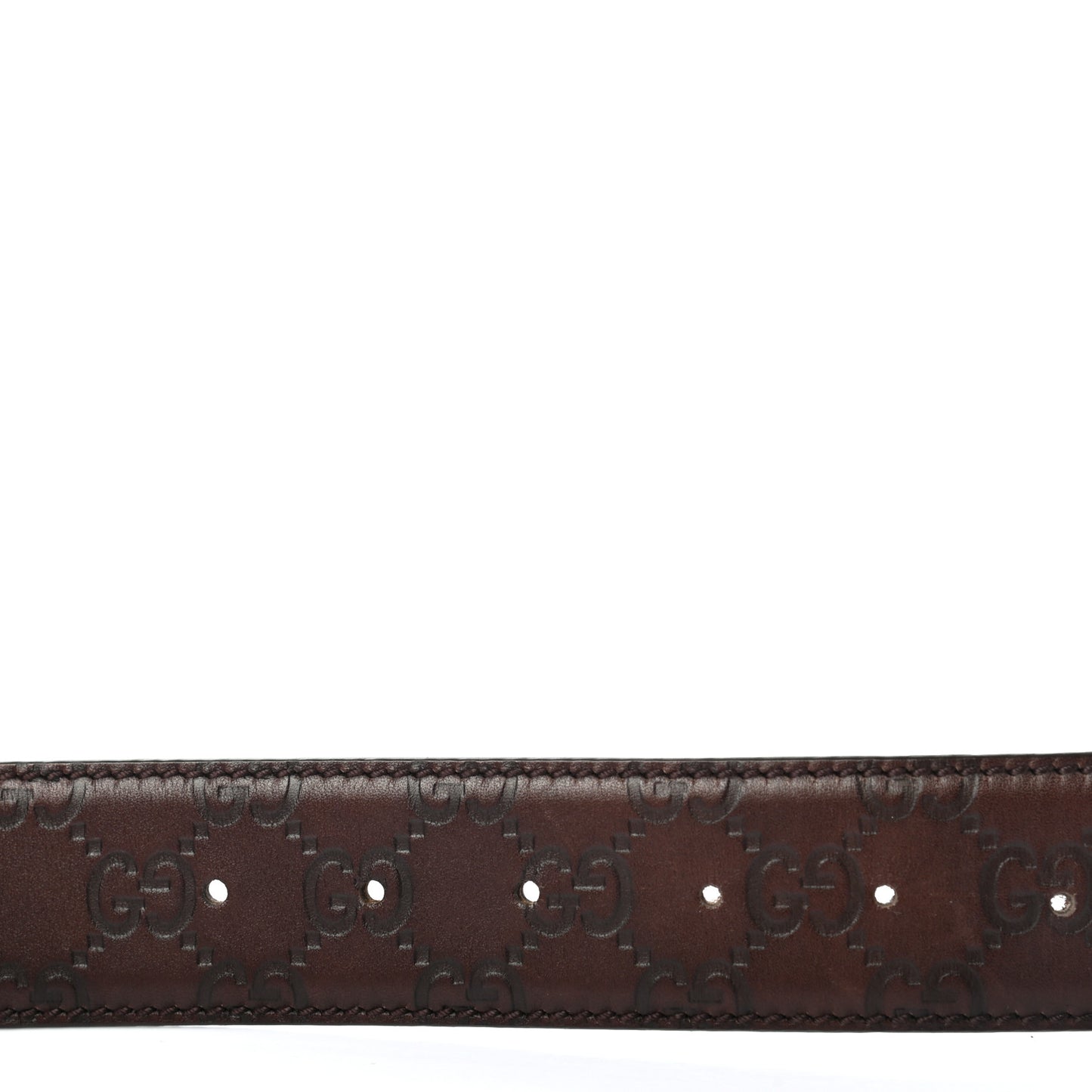 Guccissima Interlocking G Belt 75 30 Dark Brown