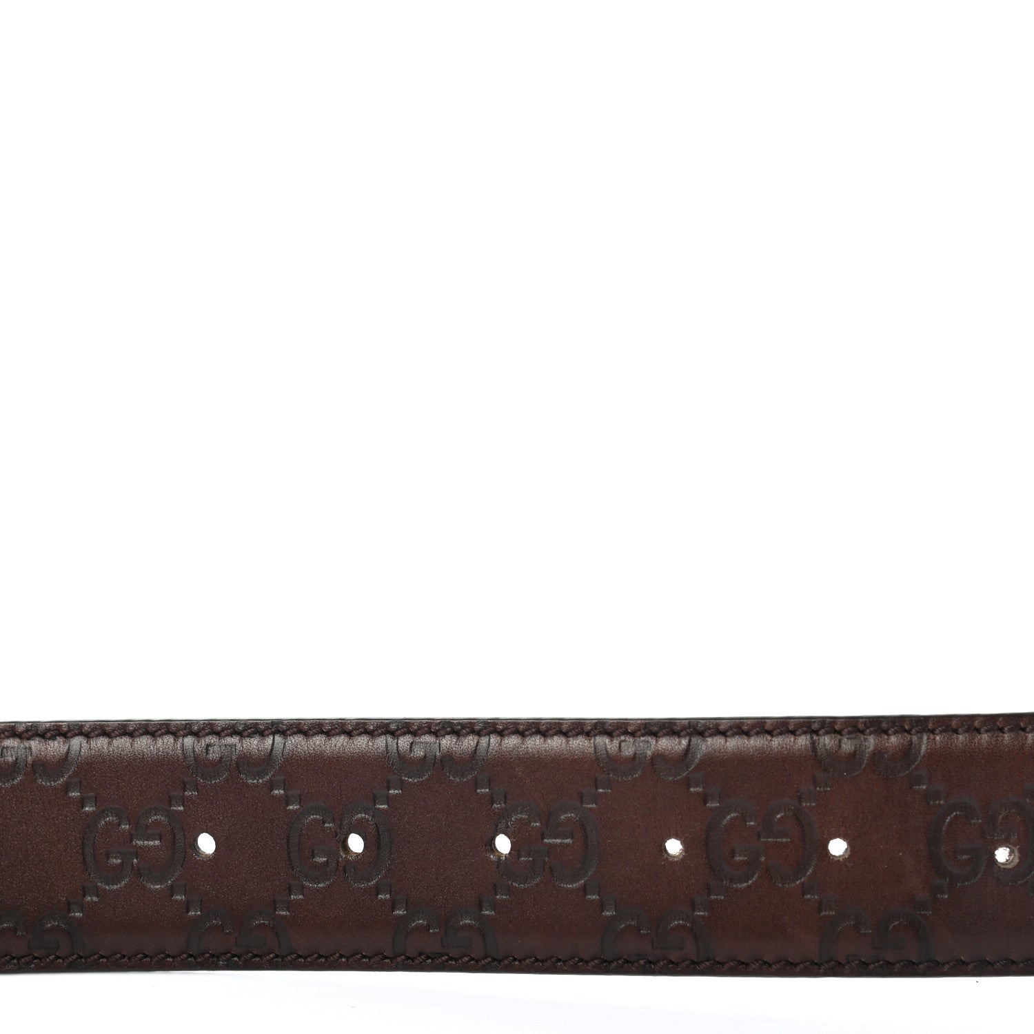 Gucci Guccissima Interlocking G Belt 75 30 Dark Brown 3 of 5